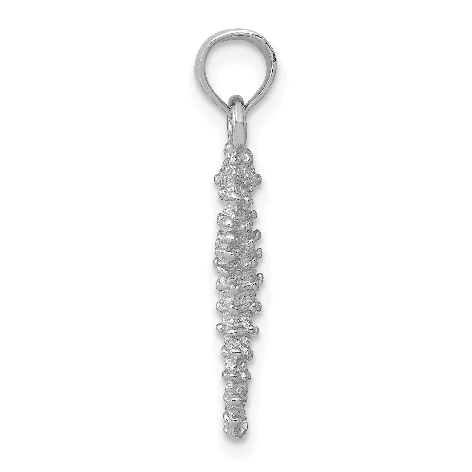 14K White Gold Sea Horse Pendant Secondary image