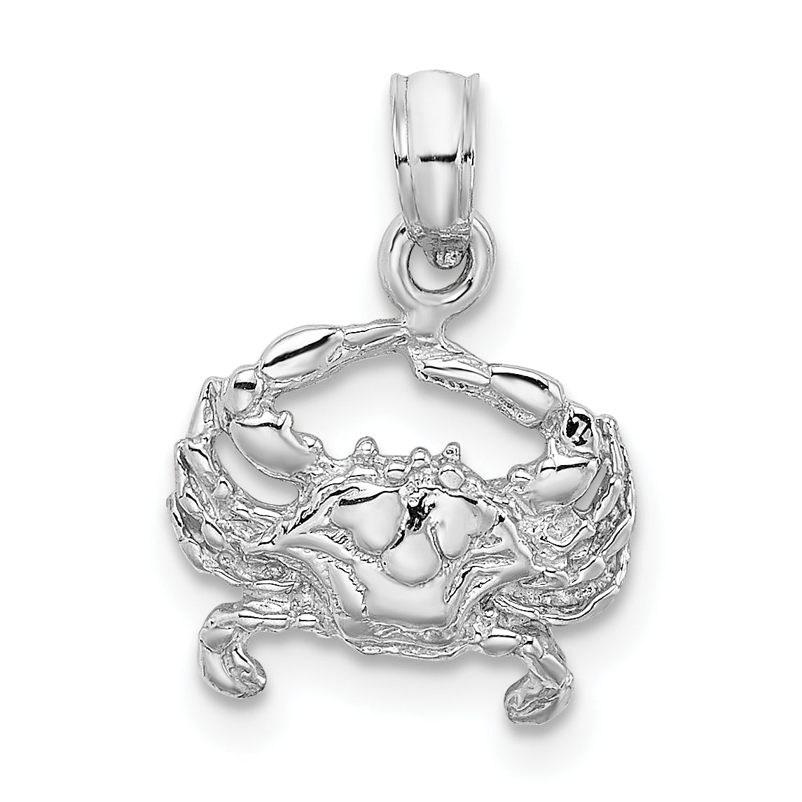 14K White Gold Blue Crab Charm Main image