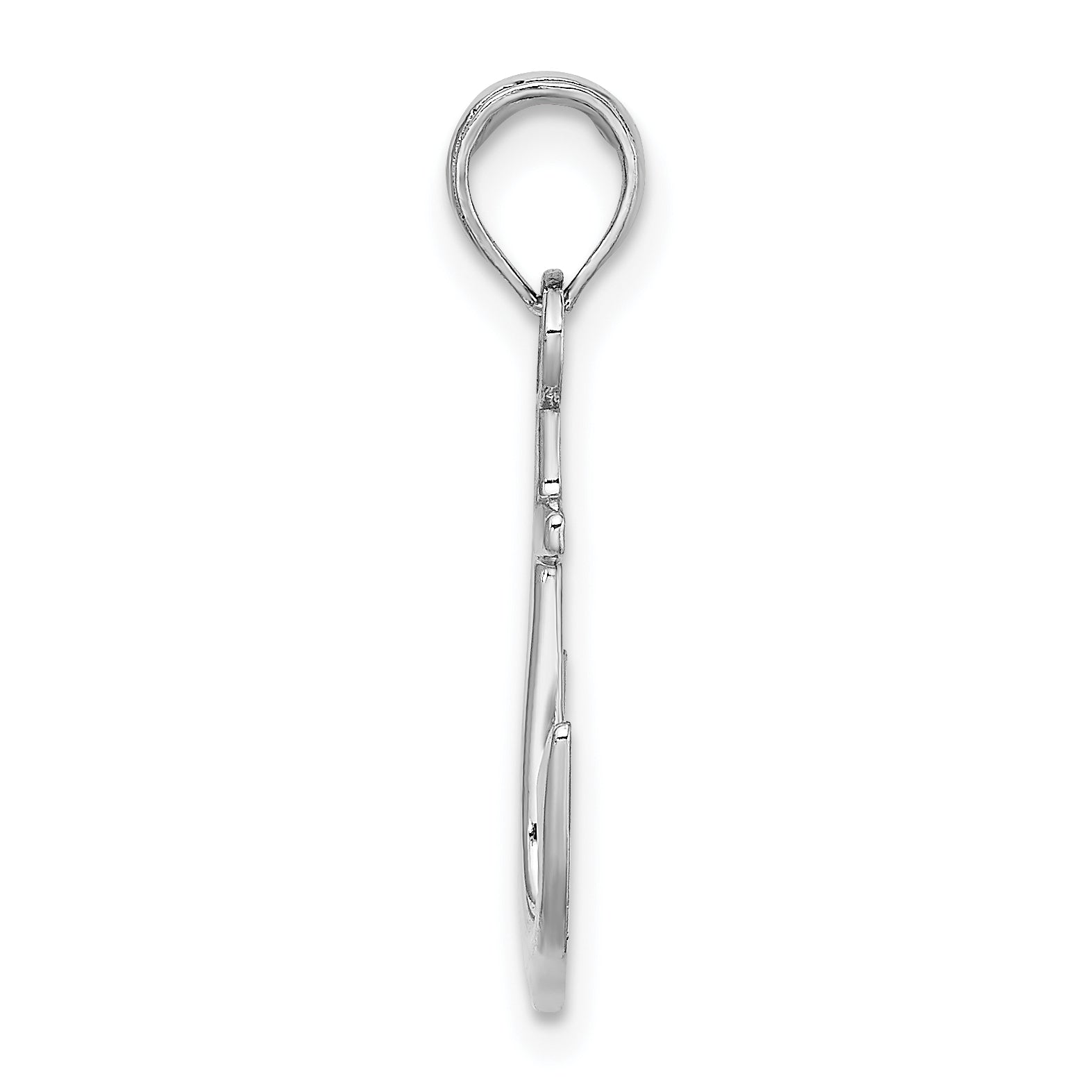 14K White Gold 2-D Polished Anchor Charm Secondary image