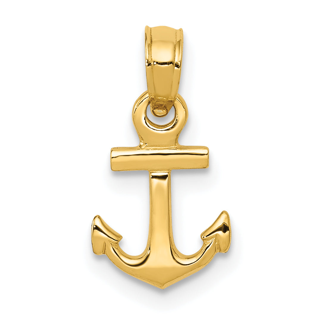 14k Mini Anchor Pendant Main image