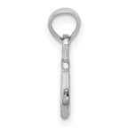 14k White Gold Mini Anchor Pendant