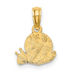 14k Textured Mini Snail Charm