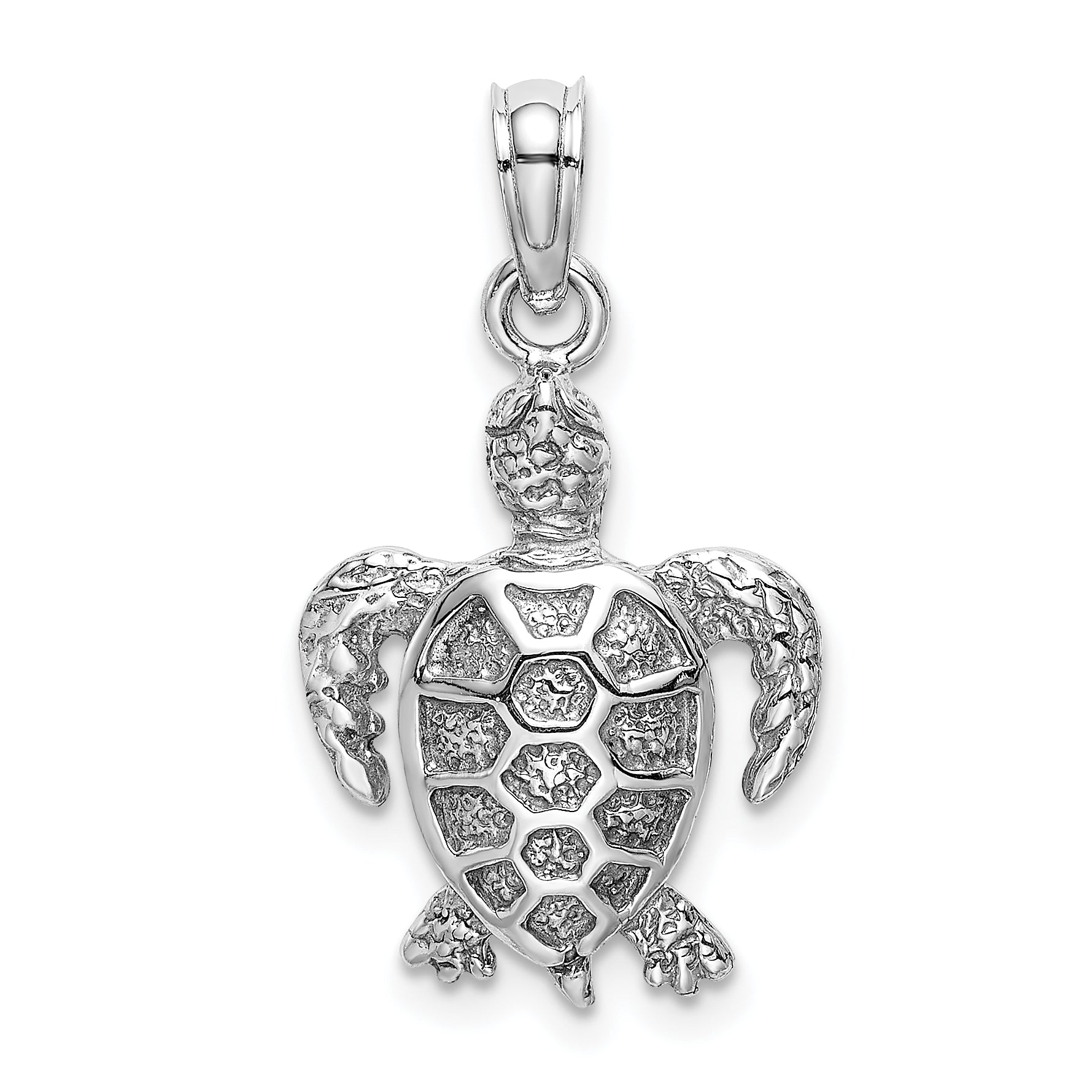 14K White Gold Sea Turtle Charm Main image