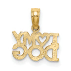 14k I HEART MY DOG Charm