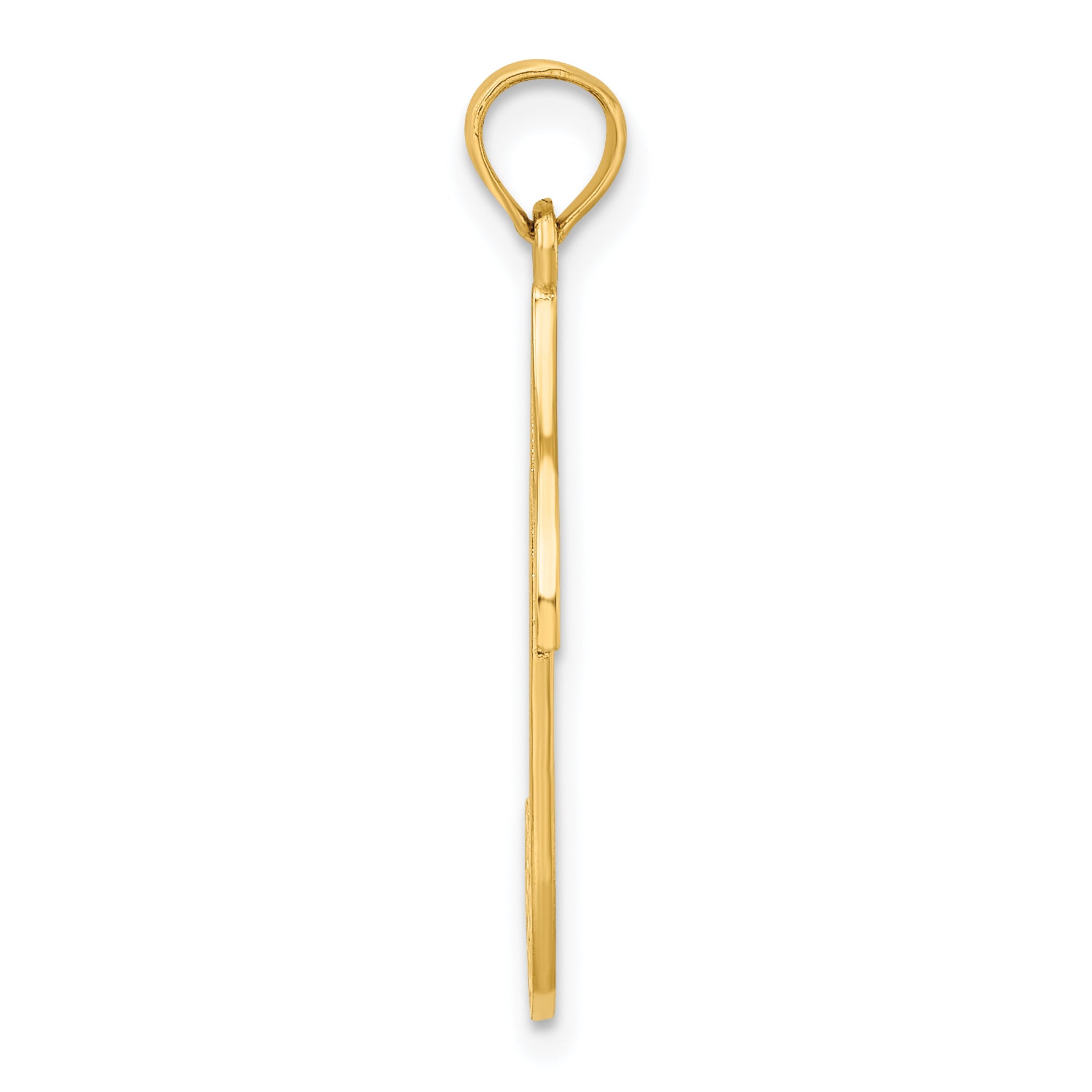 14k Scroll Design Music Note Charm Secondary image
