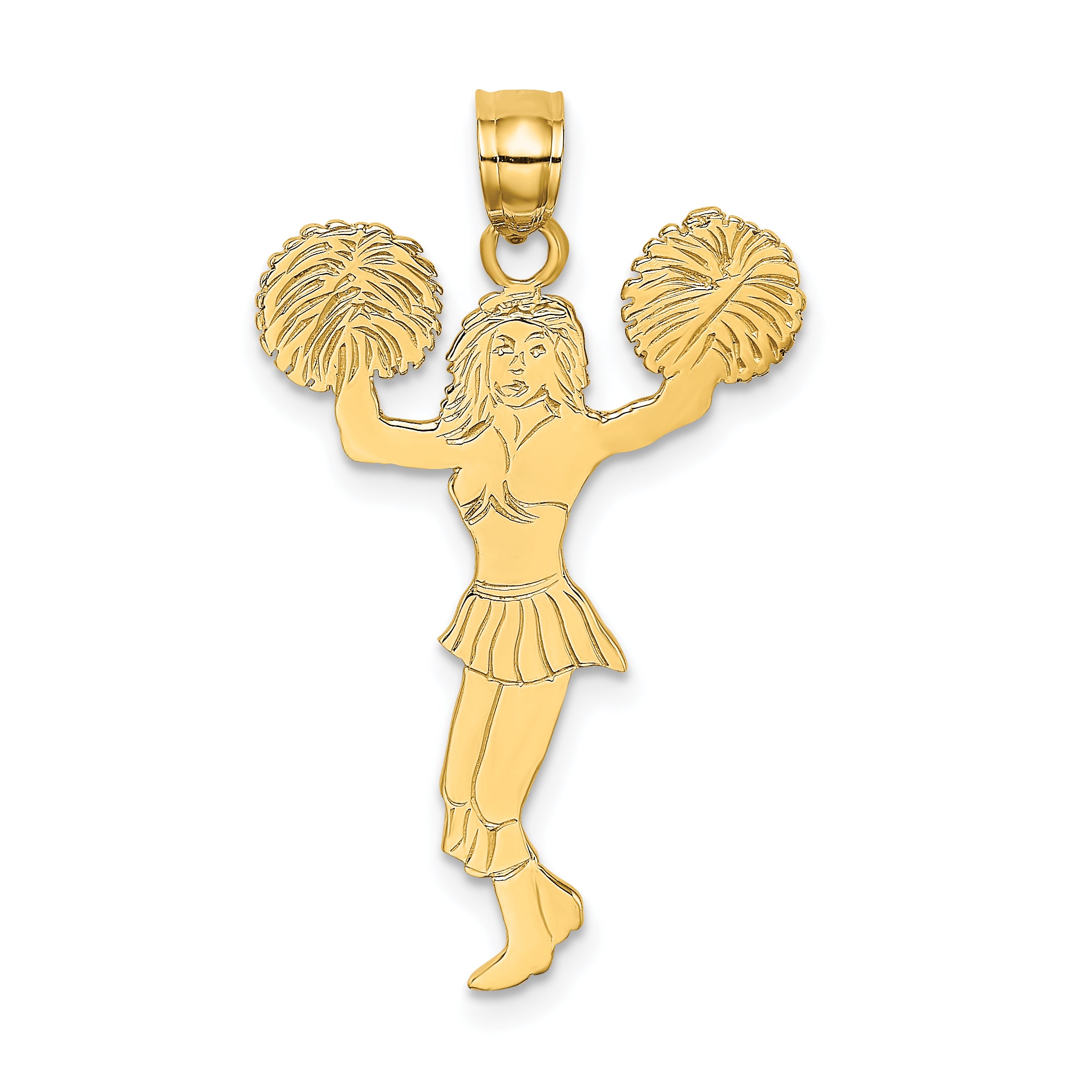 14k Cheerleader w/Pom-Poms Charm Main image