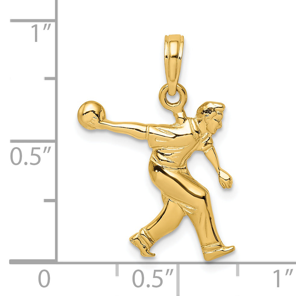 14k Male Bowling Charm