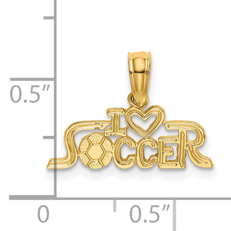 14K I HEART SOCCER Charm