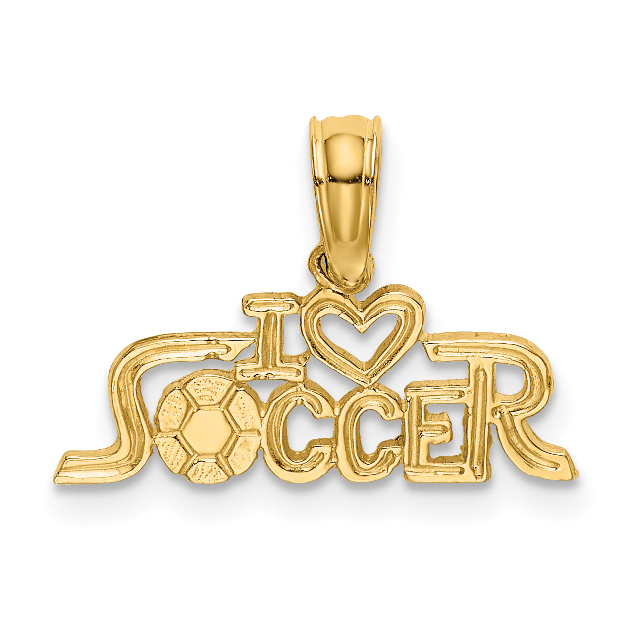 14K I HEART SOCCER Charm Main image