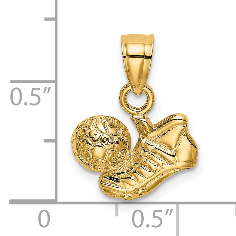 14k Soccer Ball with Shoe Charm