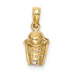 14k Mini Basketball with Net Charm