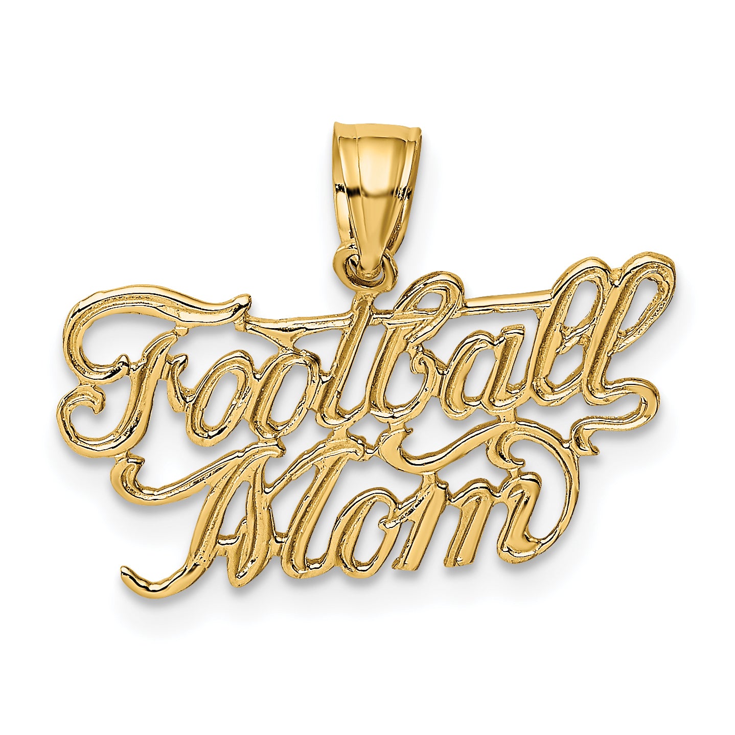 14K FOOTBALL MOM Charm Main image