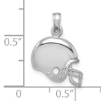 14K White Gold Football Helmet Pendant