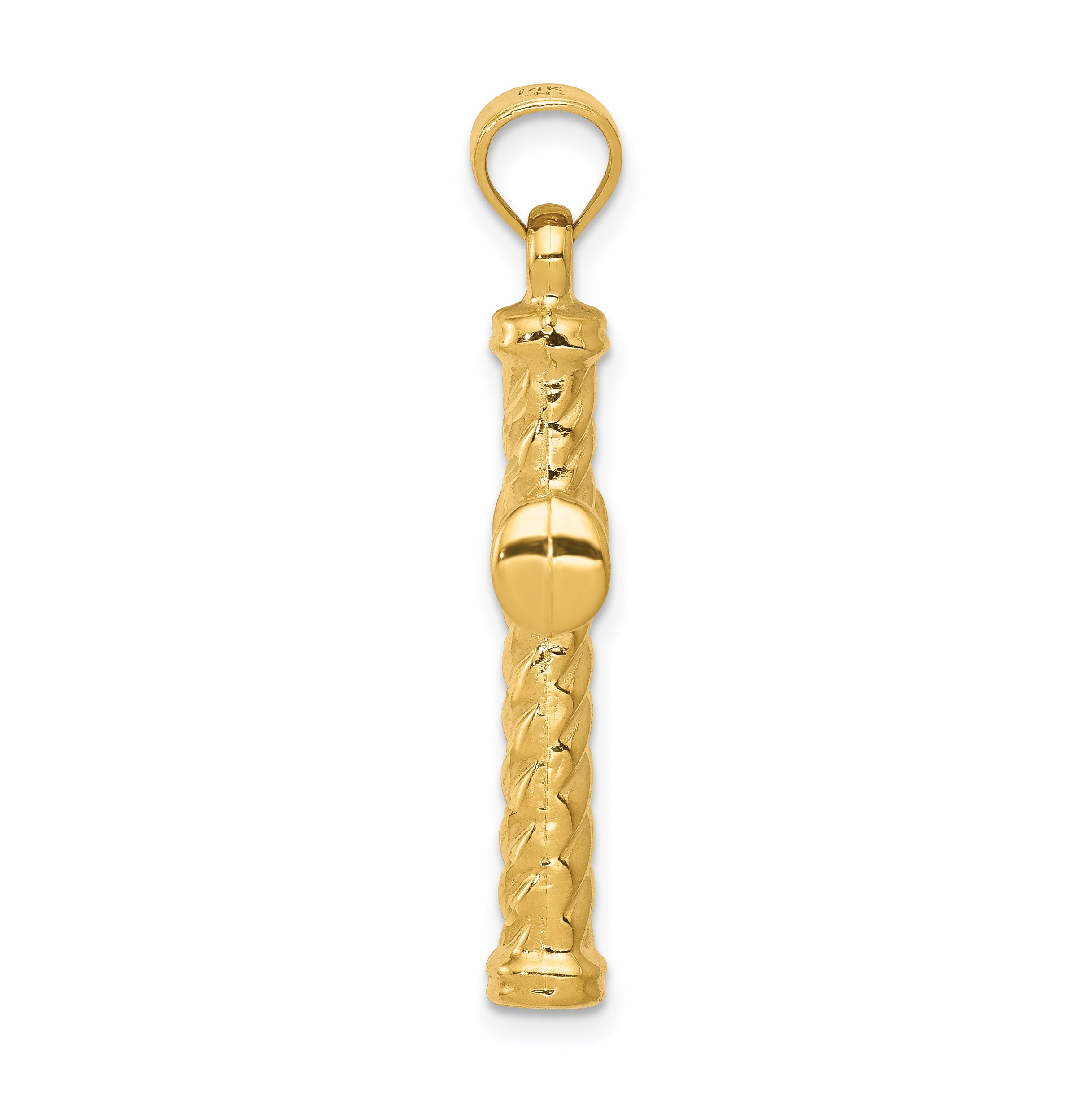 14k Reversible Diamond-cut Textured Cross Pendant