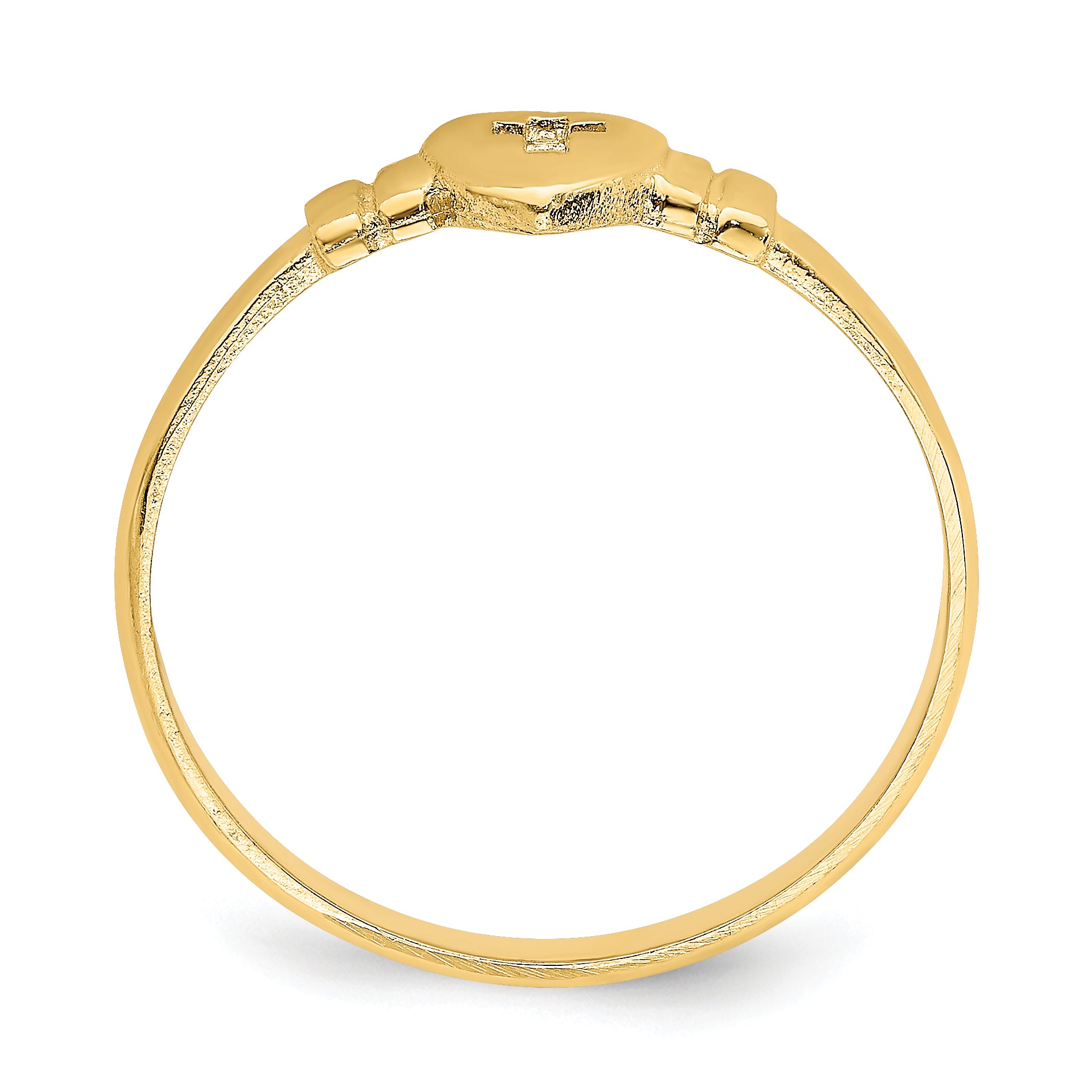 14k Heart w/Cut-Out Cross Ring Secondary image