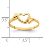 14k Open Heart w/Swirl Ring