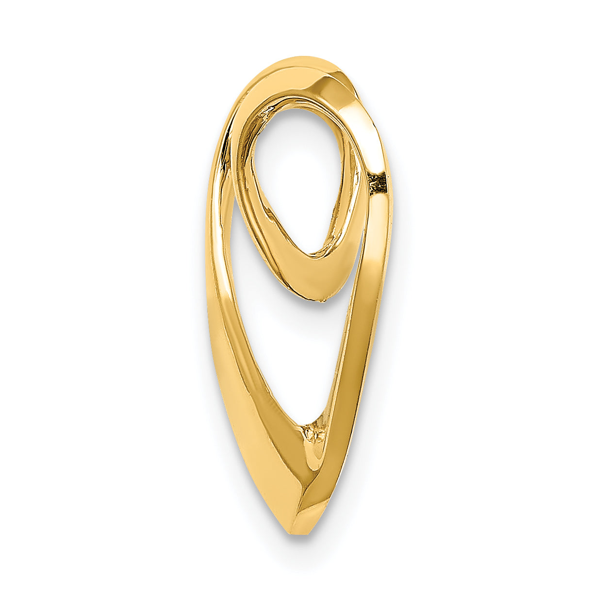 14K Polished Heart Chain Slide Secondary image