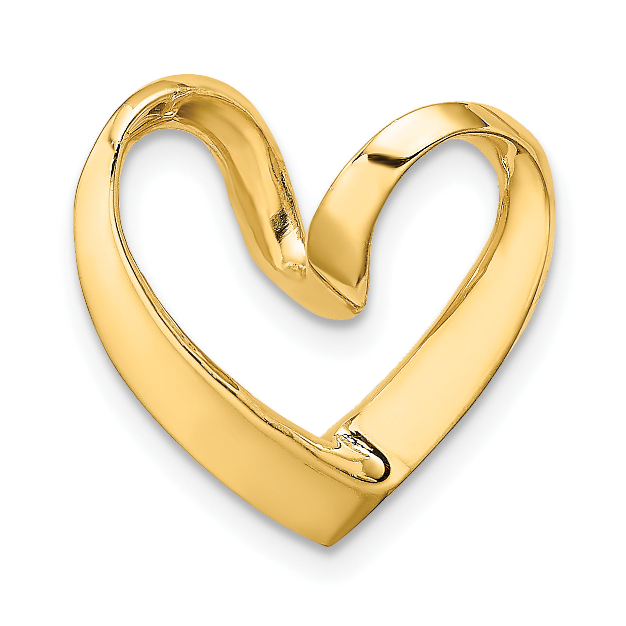 14K Polished Heart Chain Slide Main image
