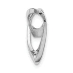 14K White Gold Polished Spiral Heart Chain Slide