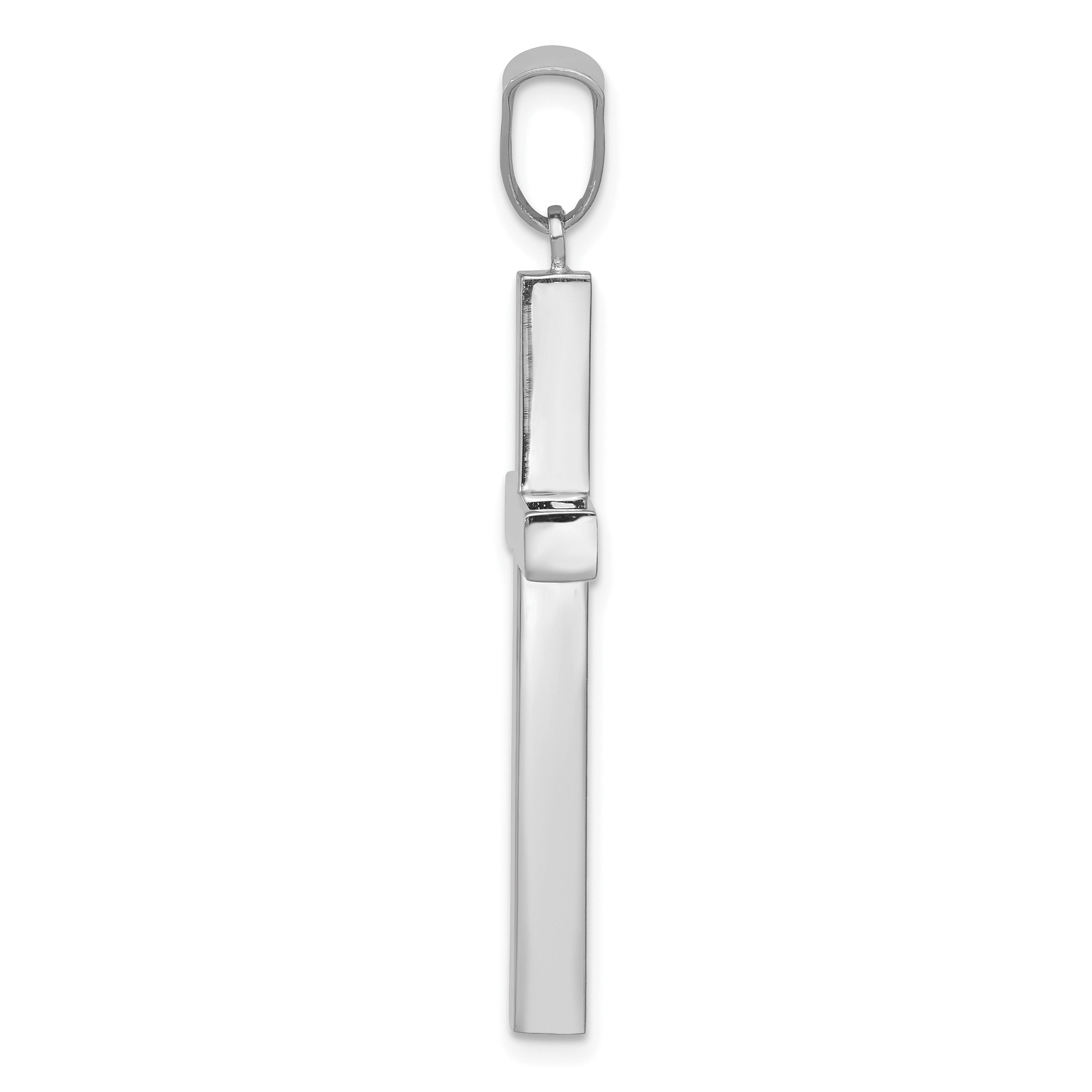 14K White Gold Latin Cross Pendant Secondary image