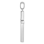 14K White Gold Latin Cross Pendant