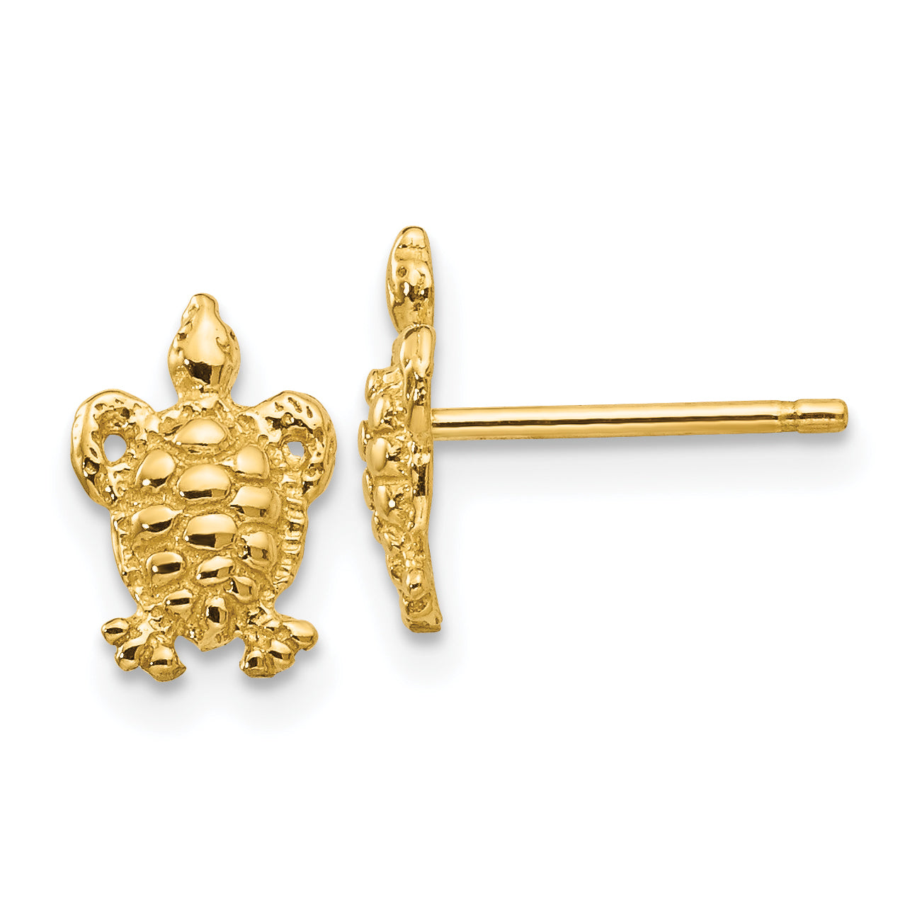 14K Mini Turtle Post Earrings Main image