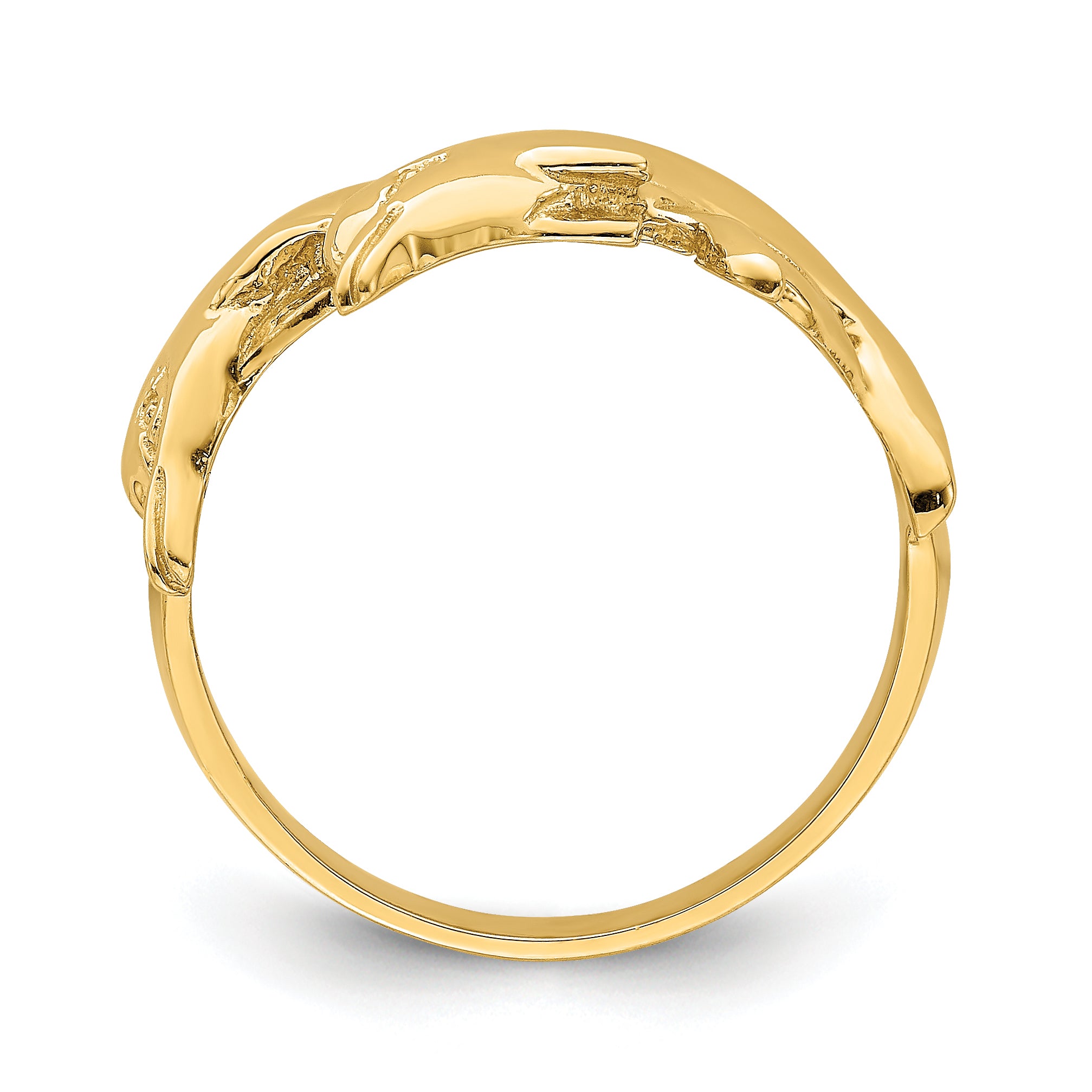 14K Polished Double Dolphin Ring Secondary image