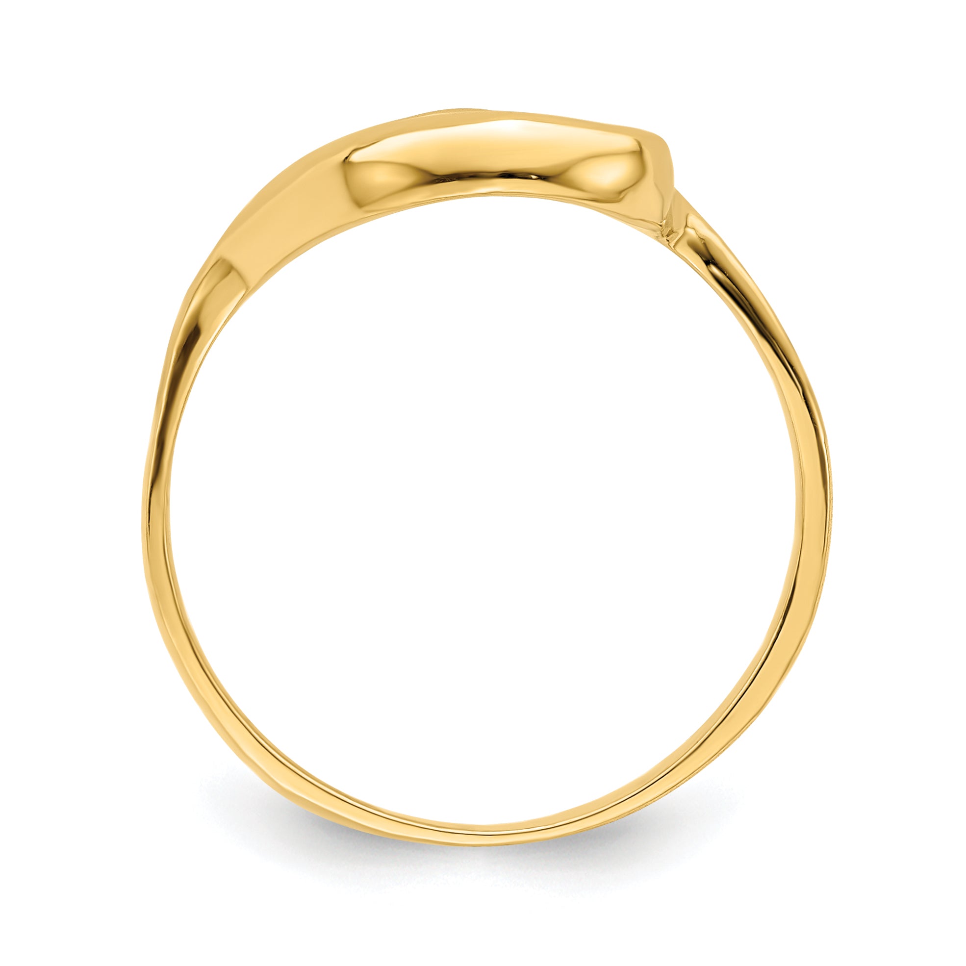14K Tilted Heart Ring Secondary image