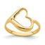 14K Tilted Heart Ring