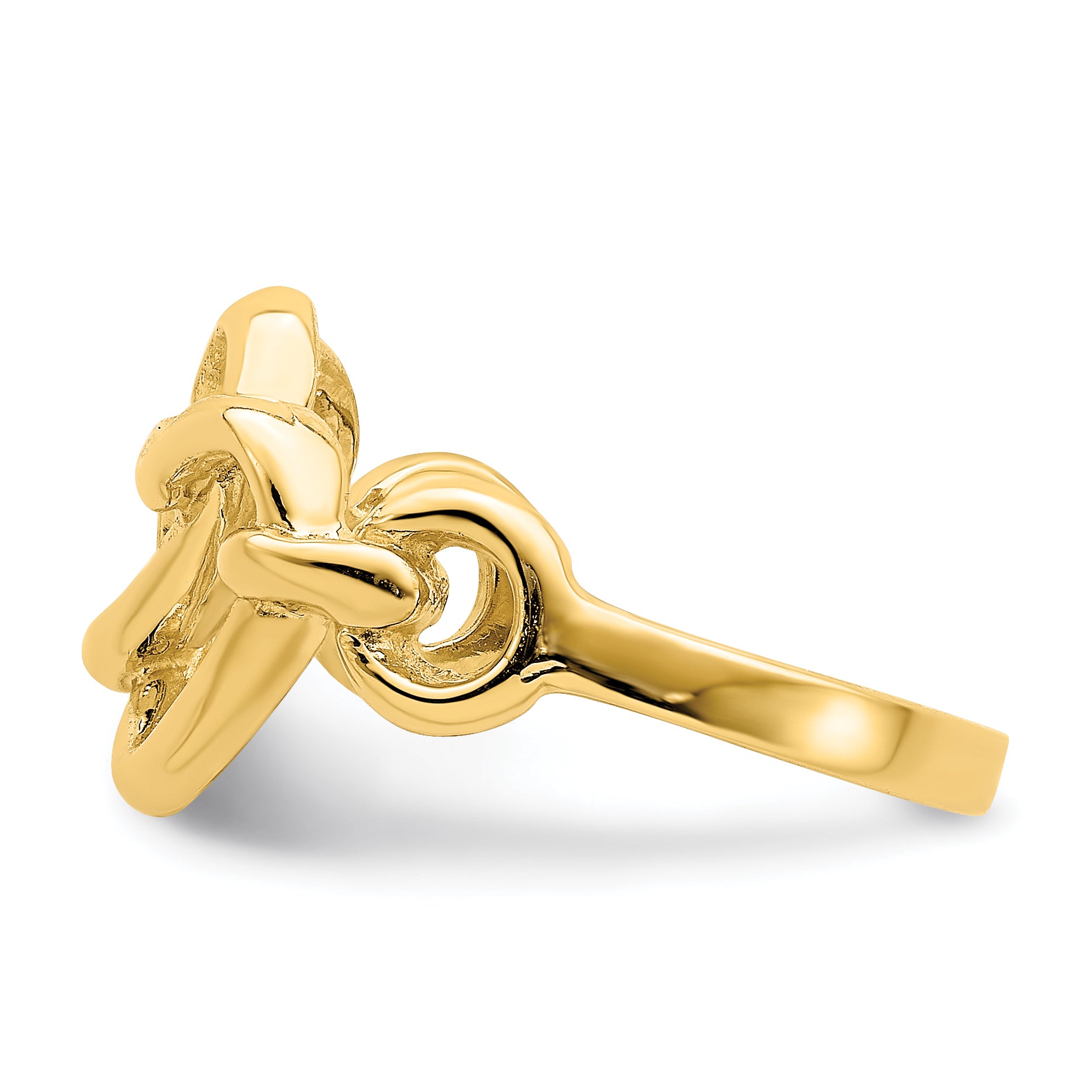 14K Double Cut-out Heart Ring