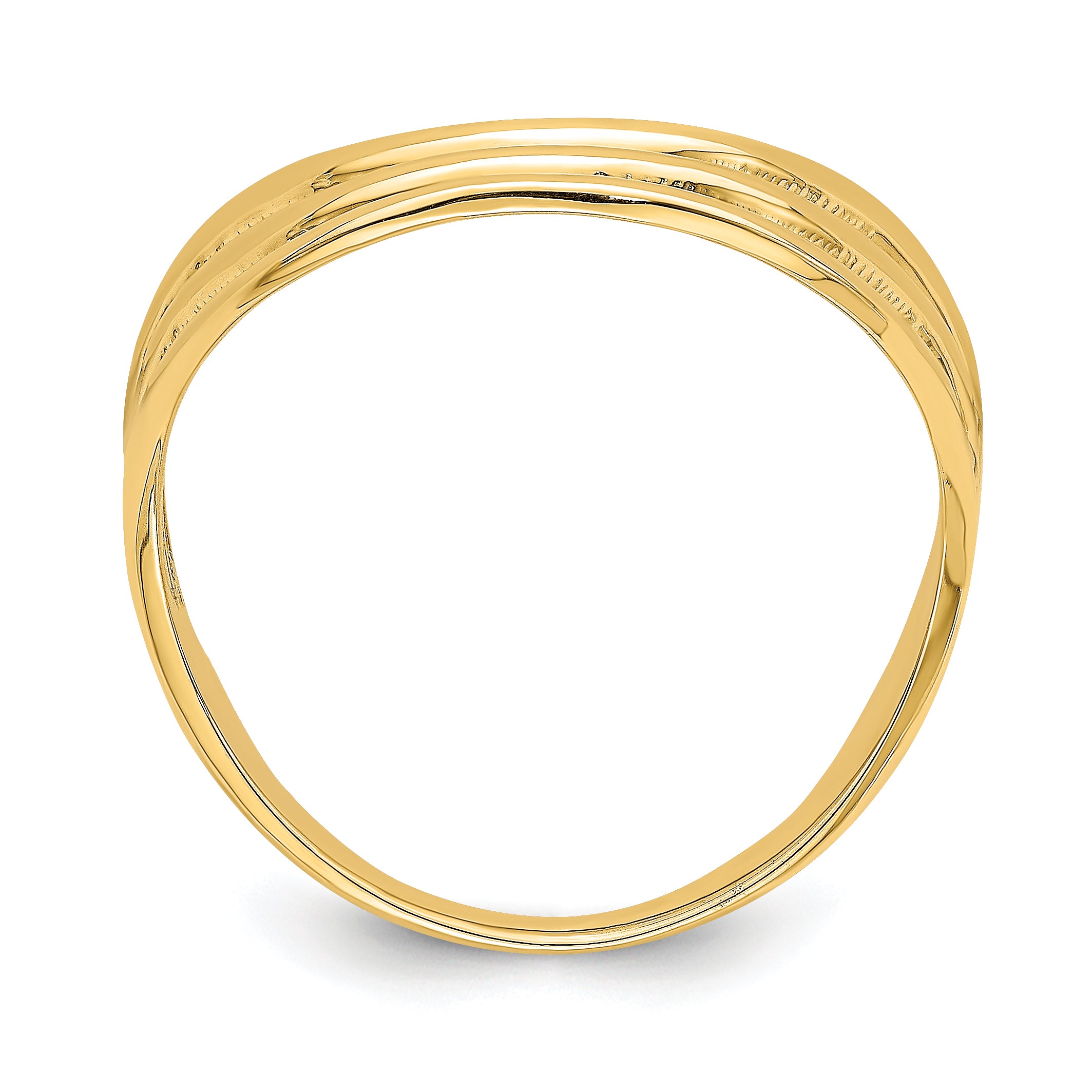 14K Triple Wave Fashion Thumb Ring