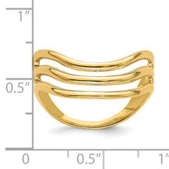 14K Triple Wave Fashion Thumb Ring