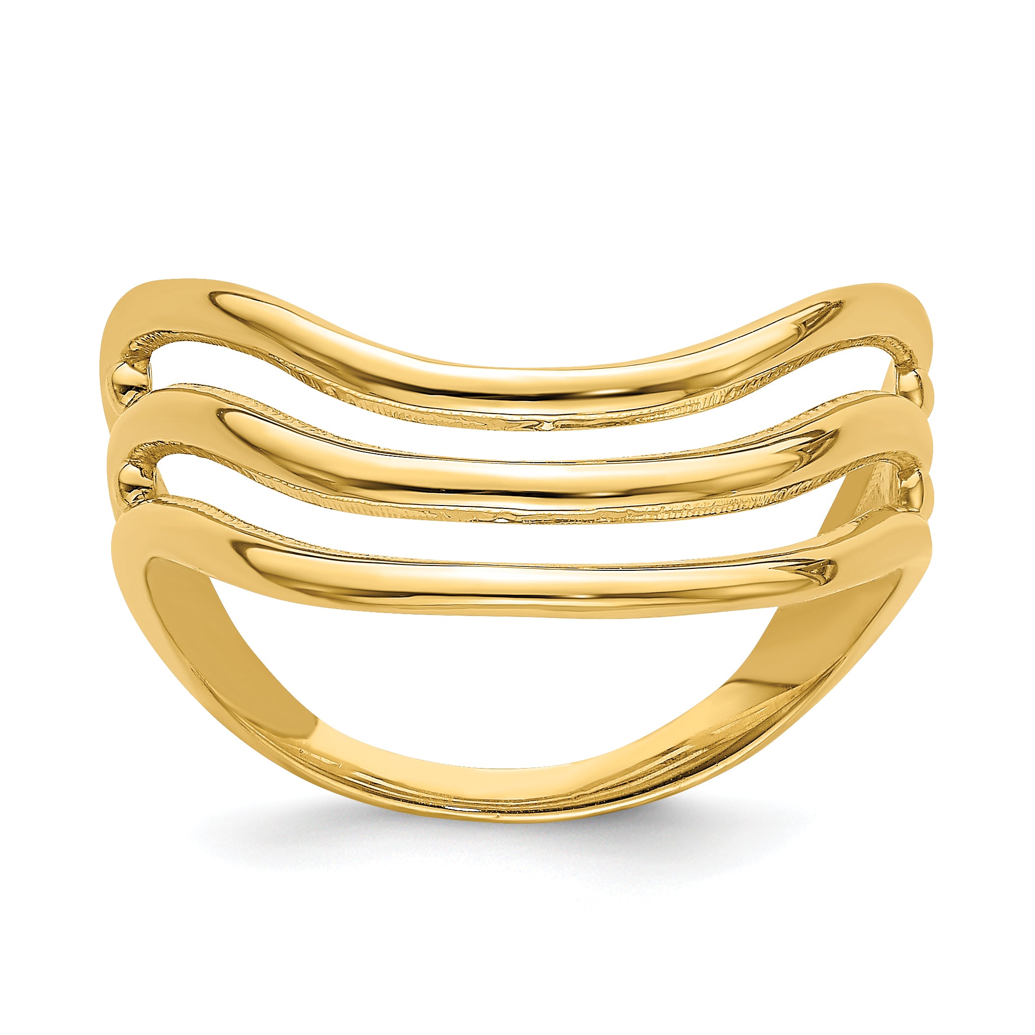 14K Triple Wave Fashion Thumb Ring Main image