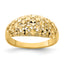 14K Diamond-cut Mini Diamond Pattern Dome Ring