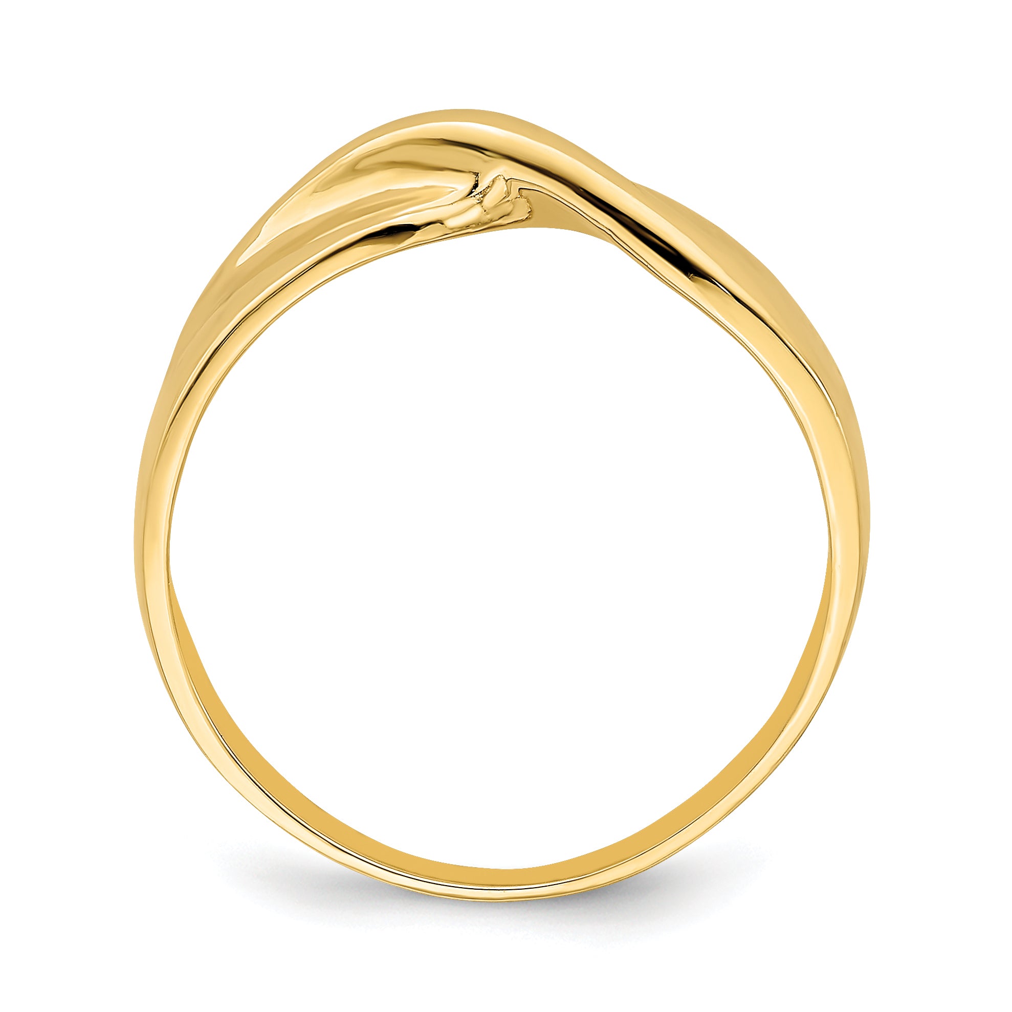 14K Polished Single Twist Ring