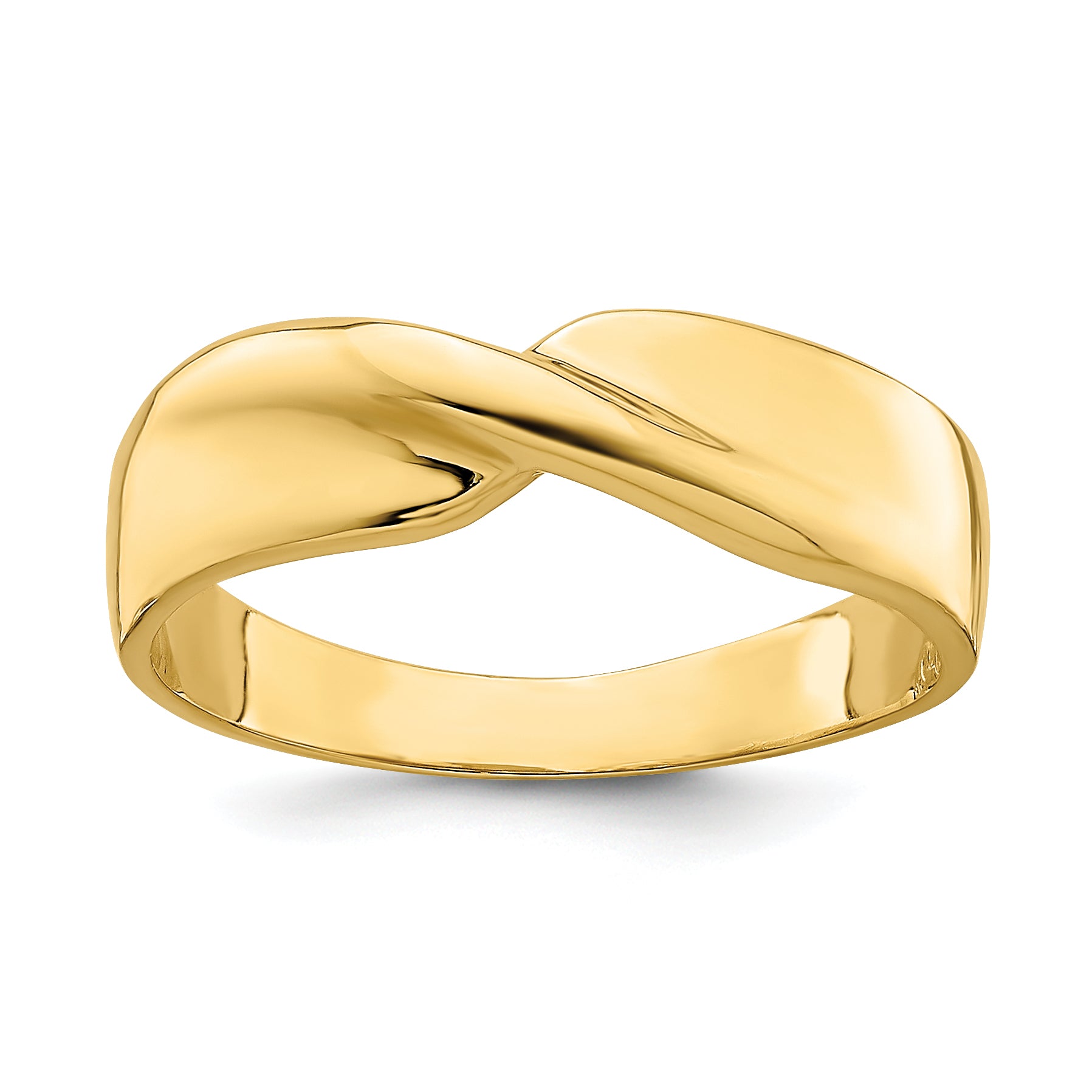 14K Polished Single Twist Ring Main image