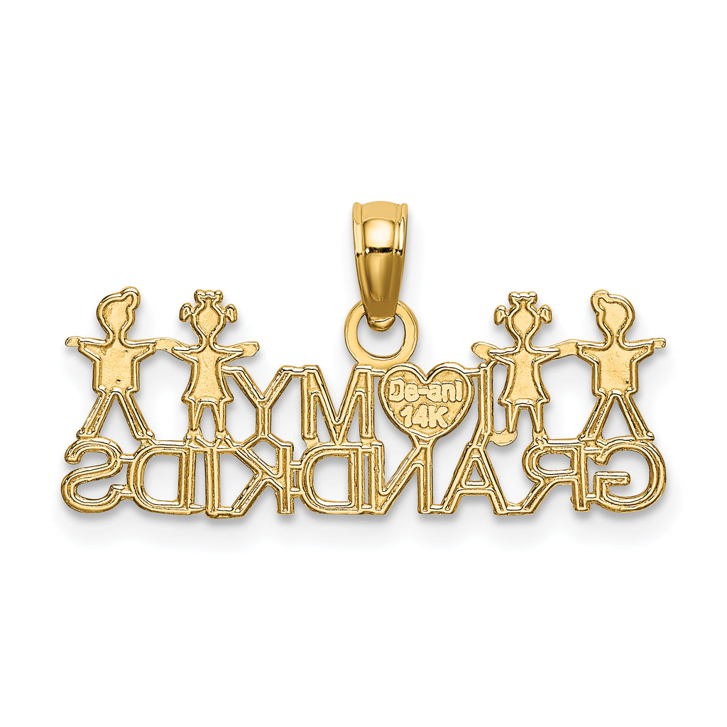 14k I LOVE MY GRANDKIDS Charm