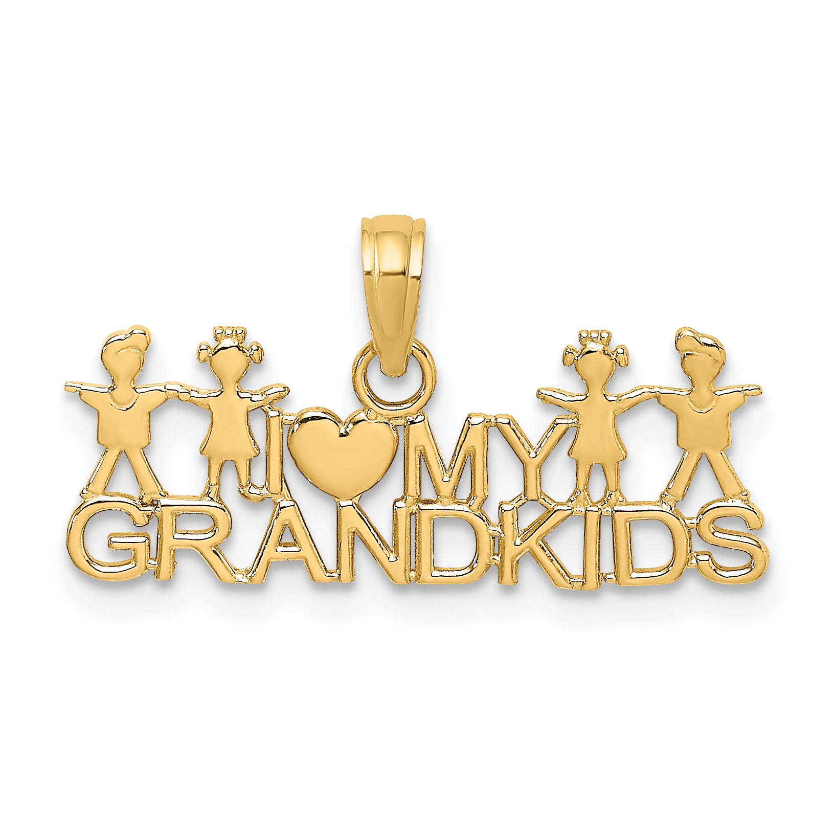 14k I LOVE MY GRANDKIDS Charm Main image