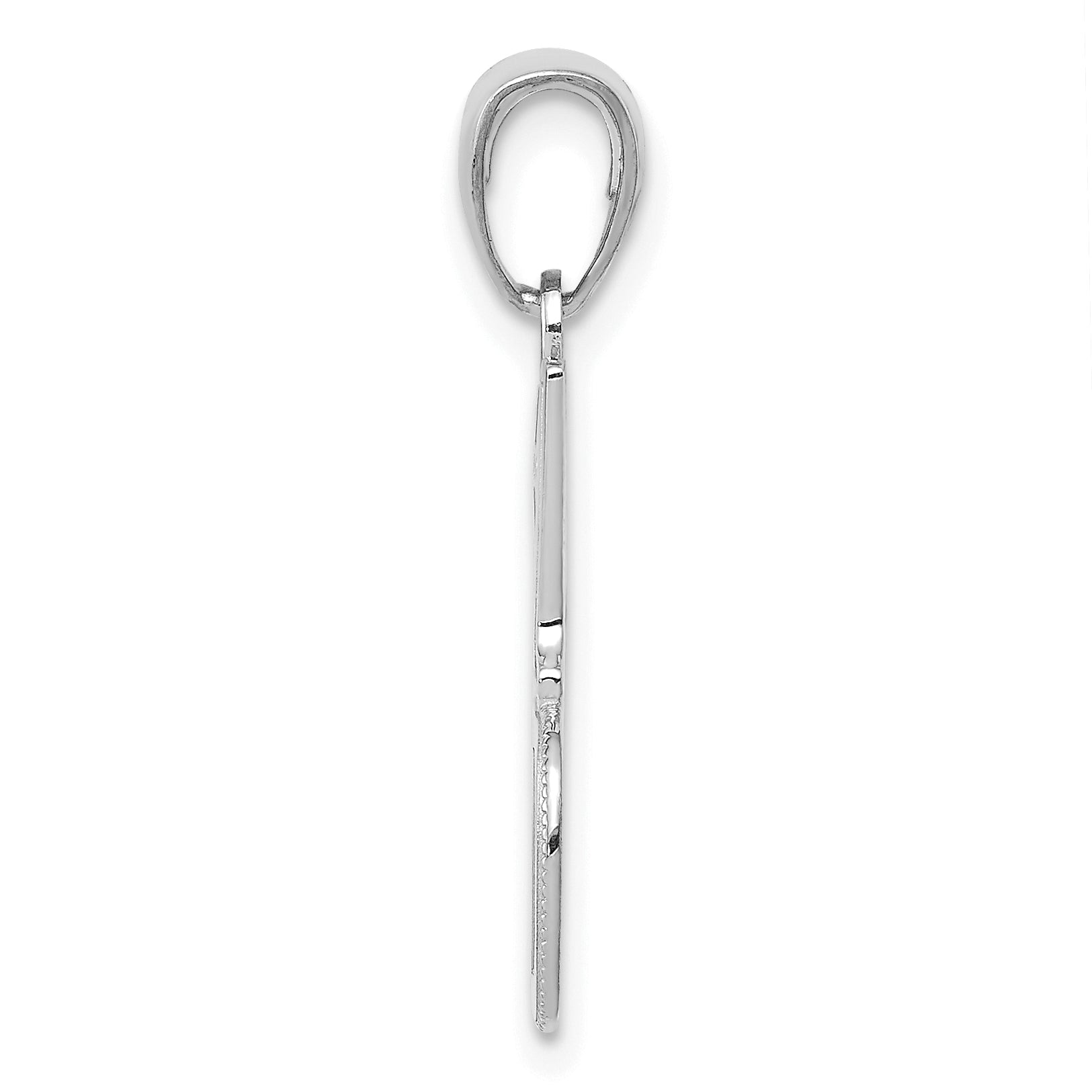 14K White Gold #1 DAD Charm Secondary image