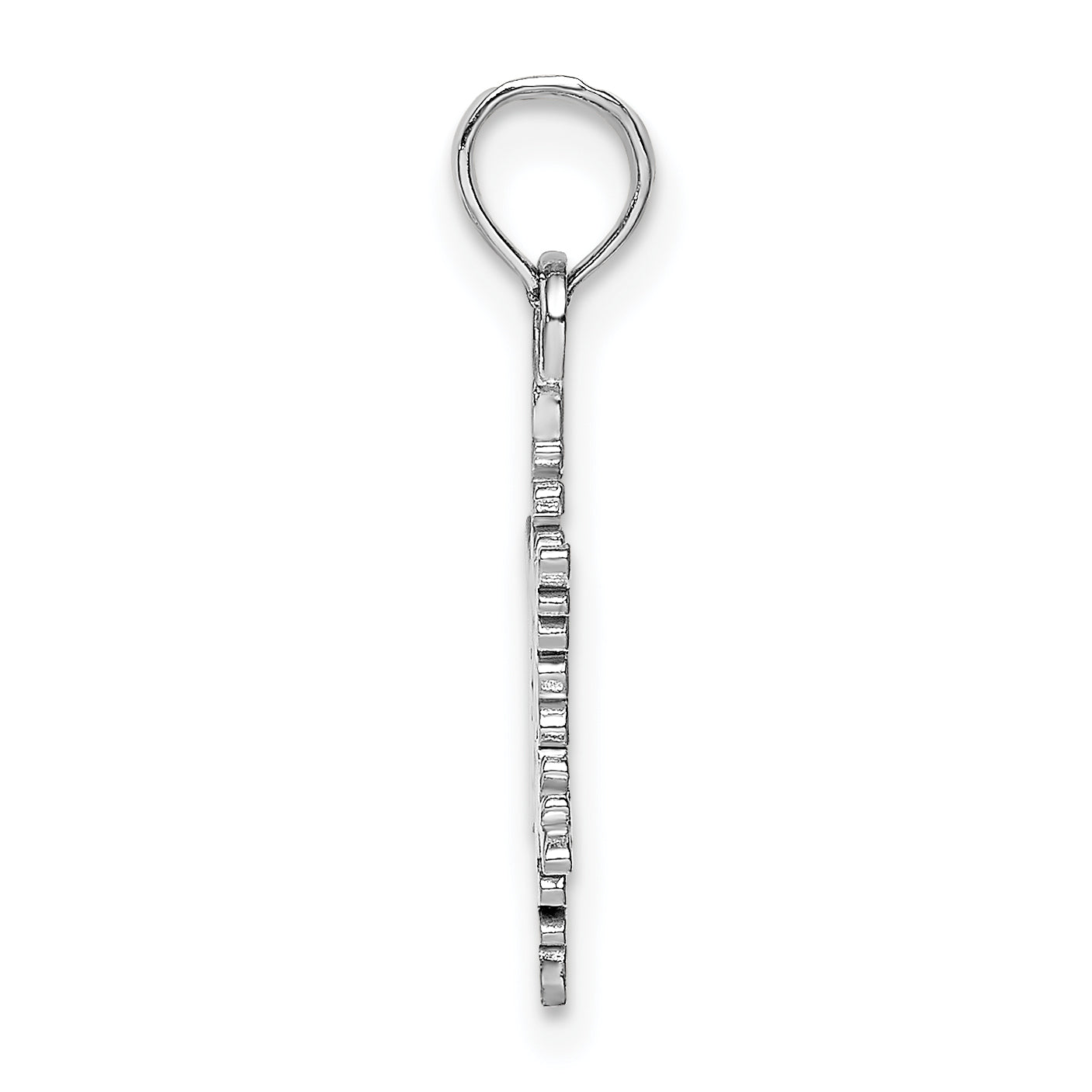14k White Gold Small Snowflake Pendant