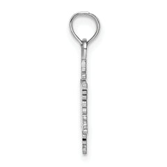 14k White Gold Small Snowflake Pendant