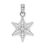 14k White Gold Small Snowflake Pendant