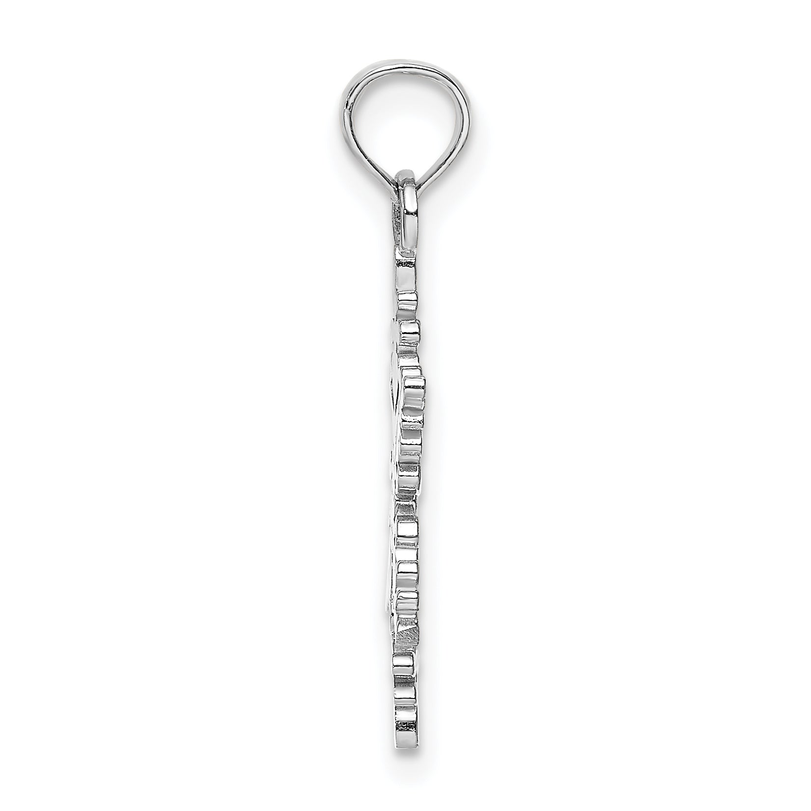14K White Gold Polished Snowflake Charm Secondary image