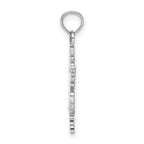14K White Gold Polished Snowflake Charm