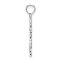 14K White Gold Polished Snowflake Charm