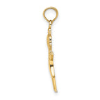 14k Solid Polished Girl with Pig-Tails Charm