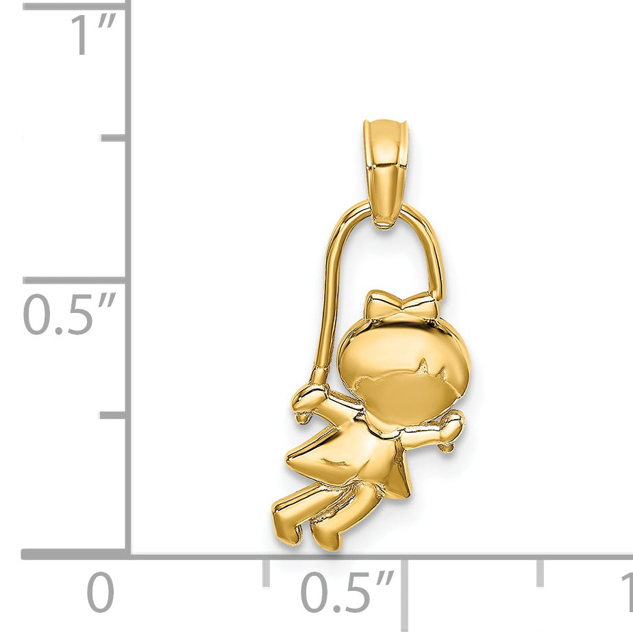 14k Girl with Jump Rope Charm