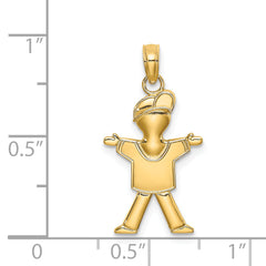 14k Polished Full Body Boy Charm