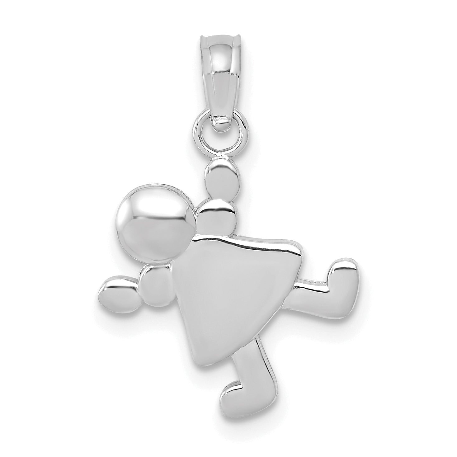 14K White Gold Little Girl Charm Main image