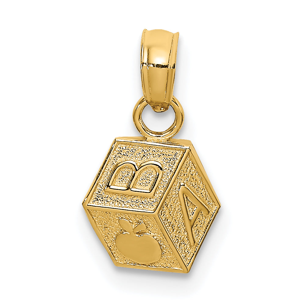 14k AB with Apple Baby Block Charm Main image